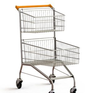CARRINHO DE COMPRAS ERGONÔMICO 100L DUPLO